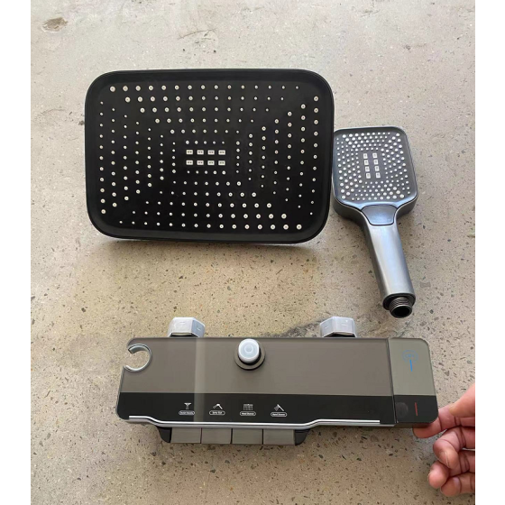 N37-NGN Gray shower set ,stock